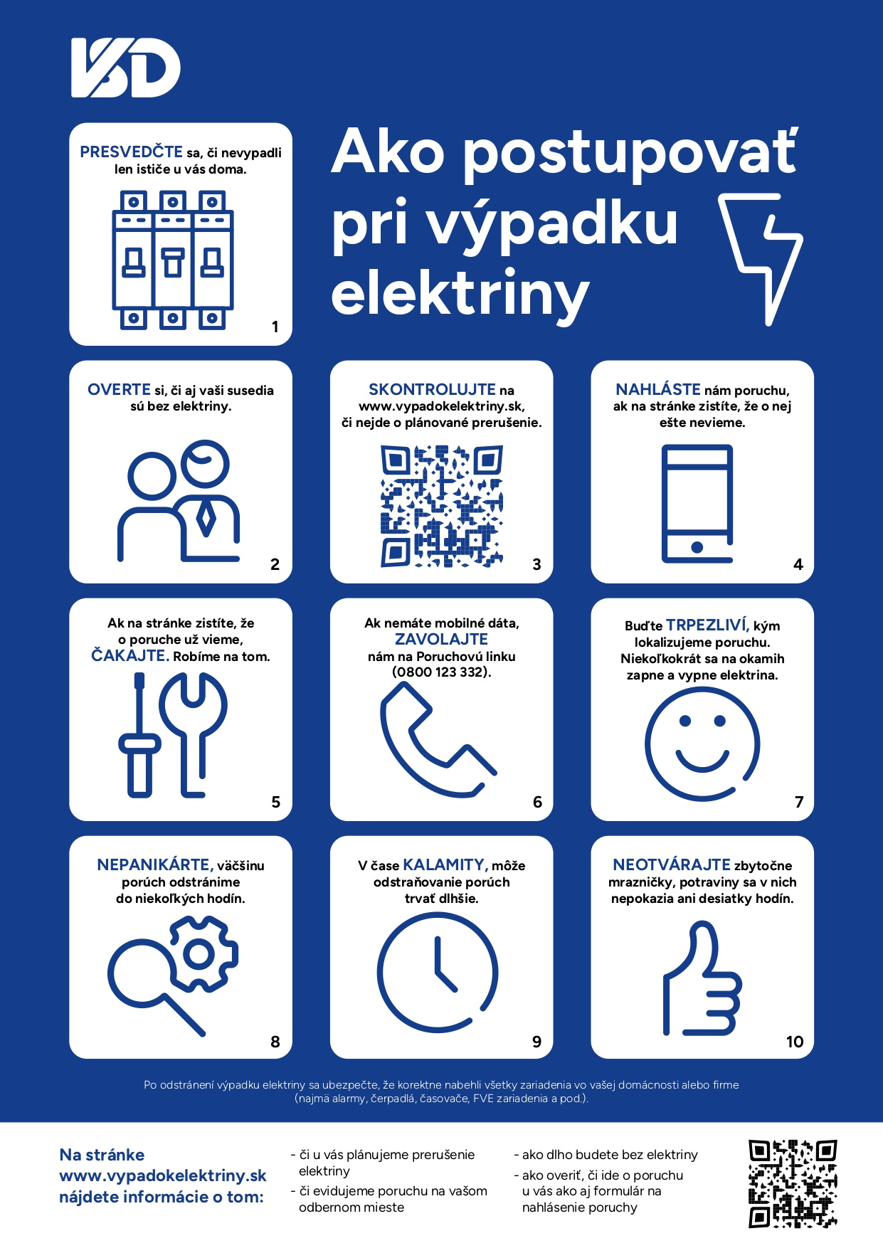 ako postupovať pri výpadku elektriny